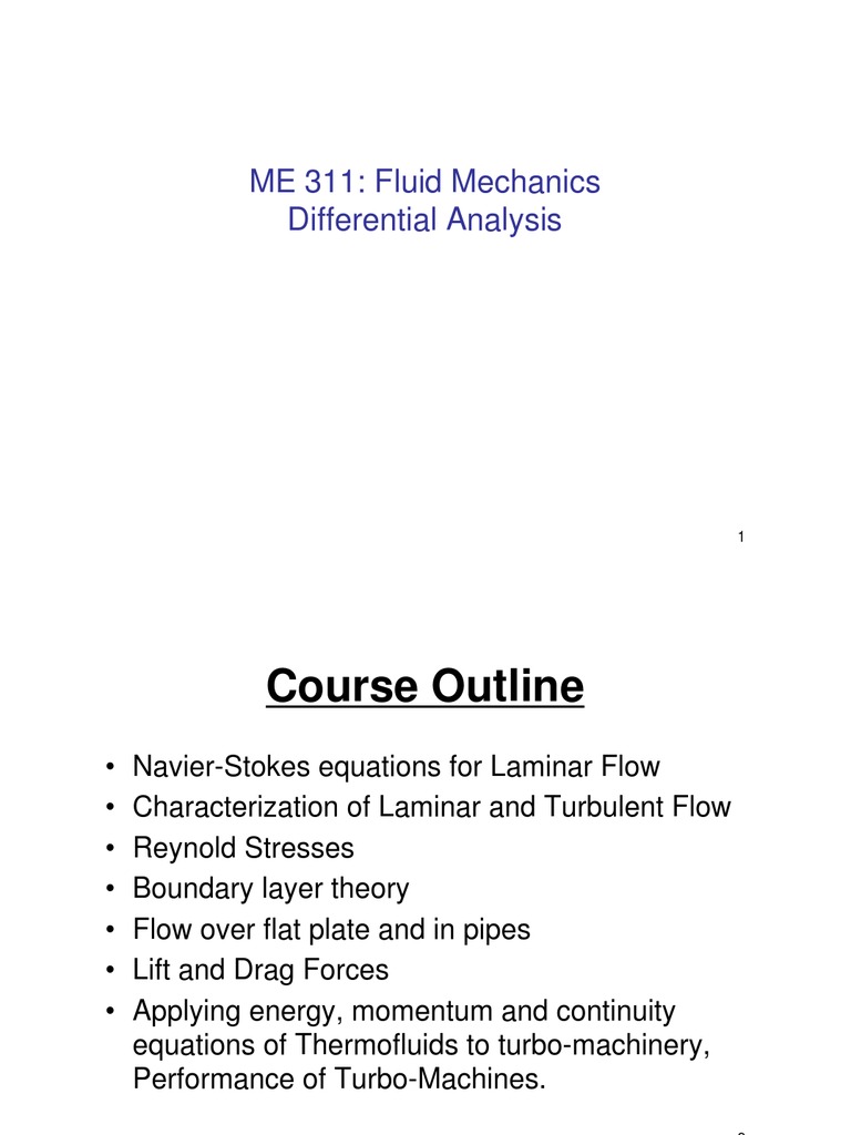 CH 6 Differential Analysis of Fluid Flow | PDF | Navier–Stokes ...