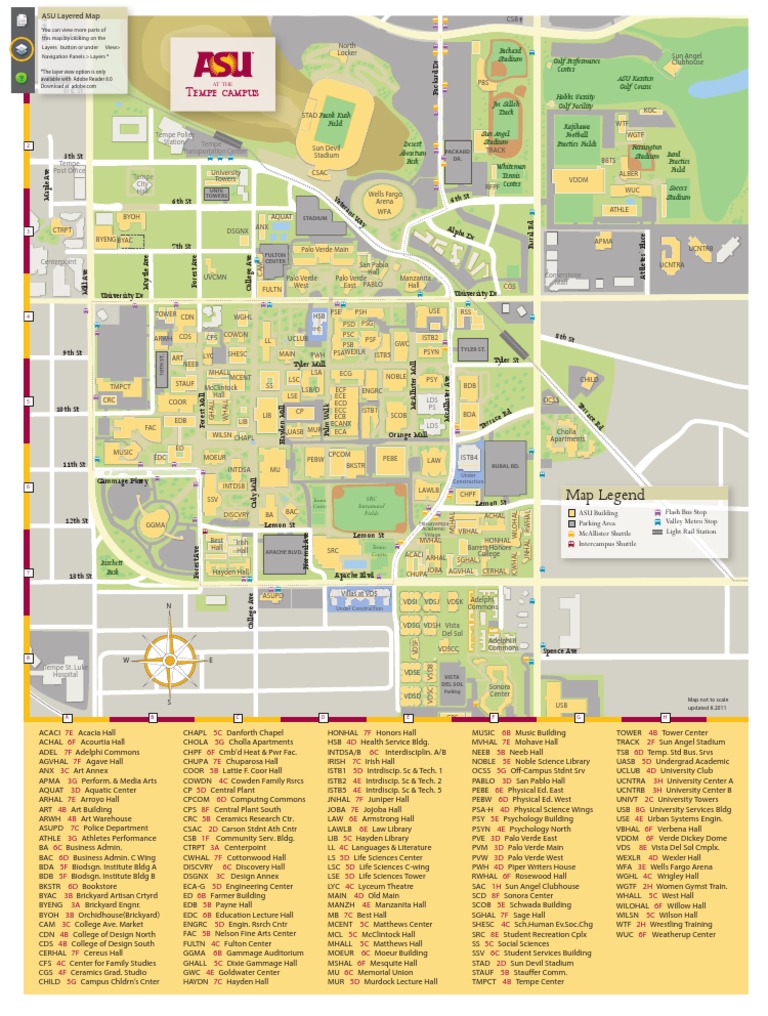 arizona state university tempe campus map Asu Tempe Map Arizona State University Sports arizona state university tempe campus map