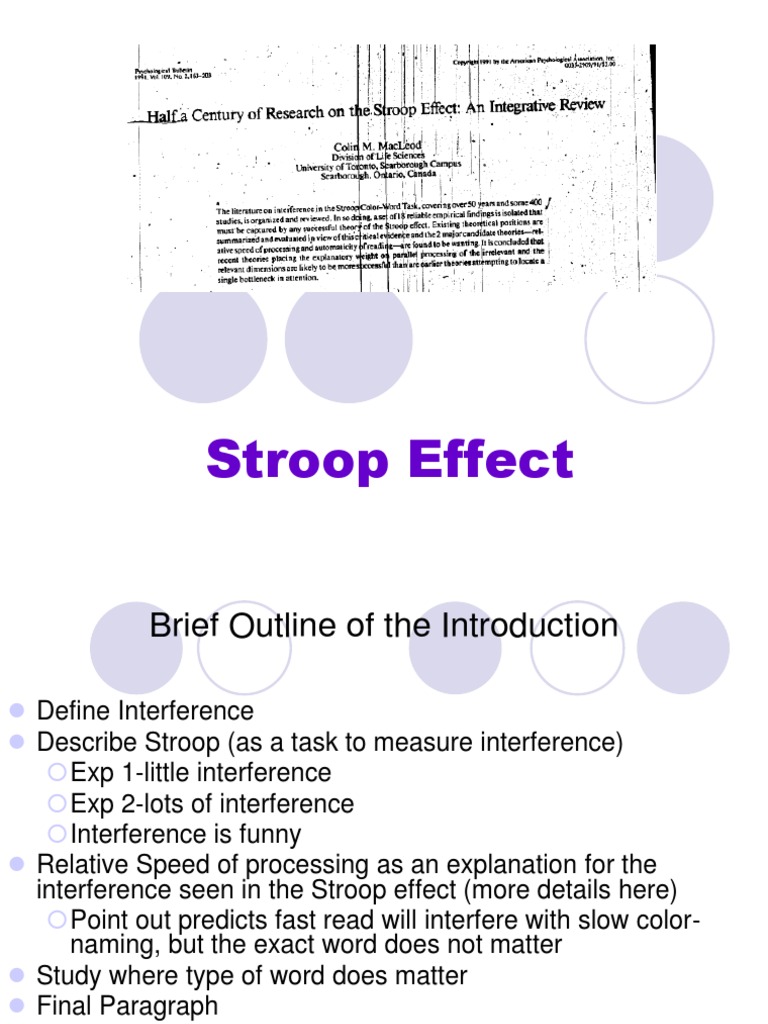 9 2 08StroopEffectIntroduction | PDF | Applied Psychology | Nervous System