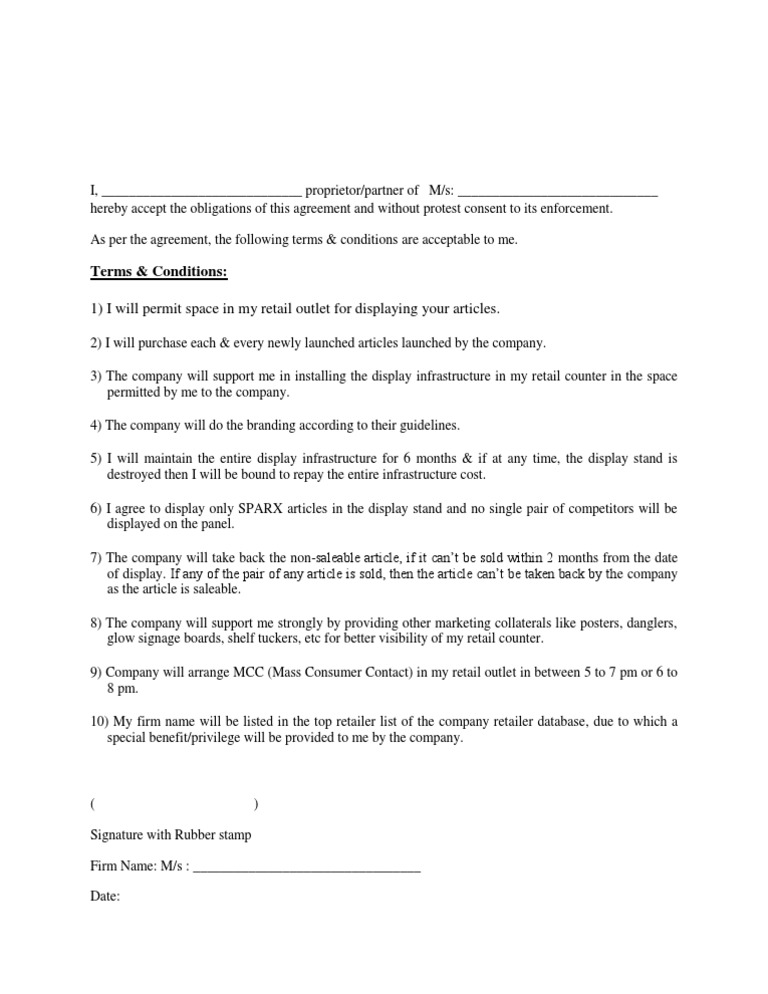Display Agreement Contract | PDF