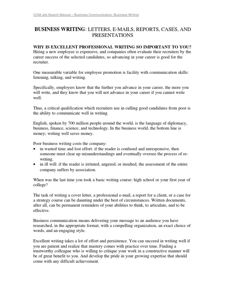 Business Writing PDF Recruitment Typefaces