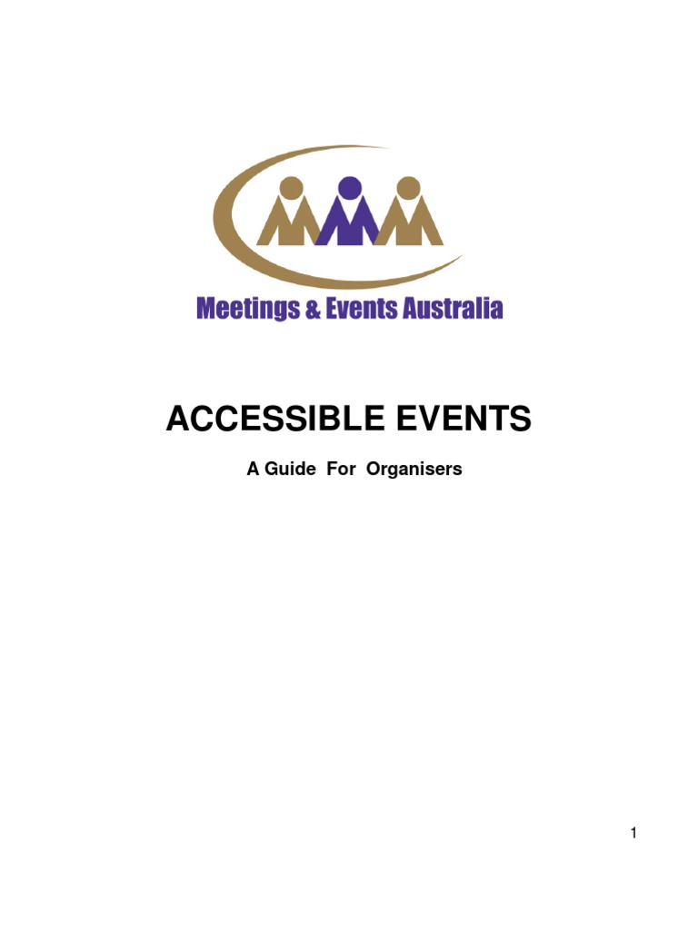 Accessible Events Guide | Download Free PDF | Accessibility | Hearing Loss