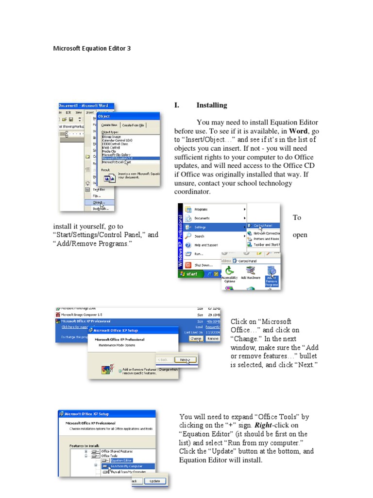 Microsoft Equation Editor 3.1