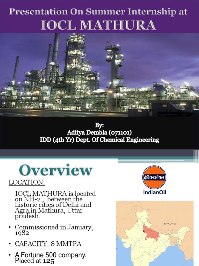 Presentation On Iocl PDF Cracking (Chemistry) Materials