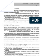 História do Paraná - Exercícios