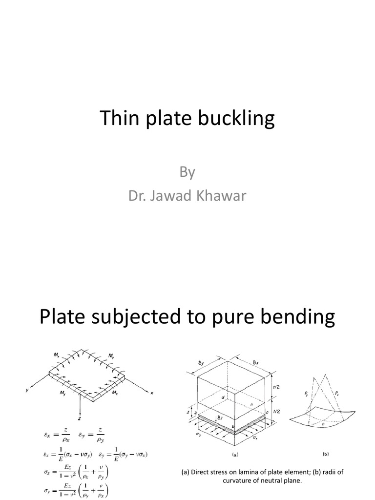 Thin Plate Buckling Analysis Techniques | PDF | Buckling | Bending