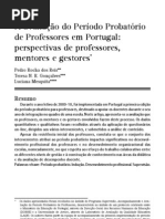 A avaliação do Período Probatório de Professores em Portugal- perspectivas de professores, mentores e gestores