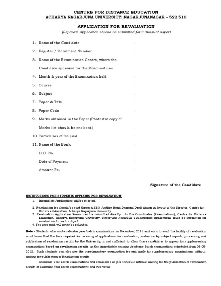 Revaluation Application Process at ANU | PDF | Business