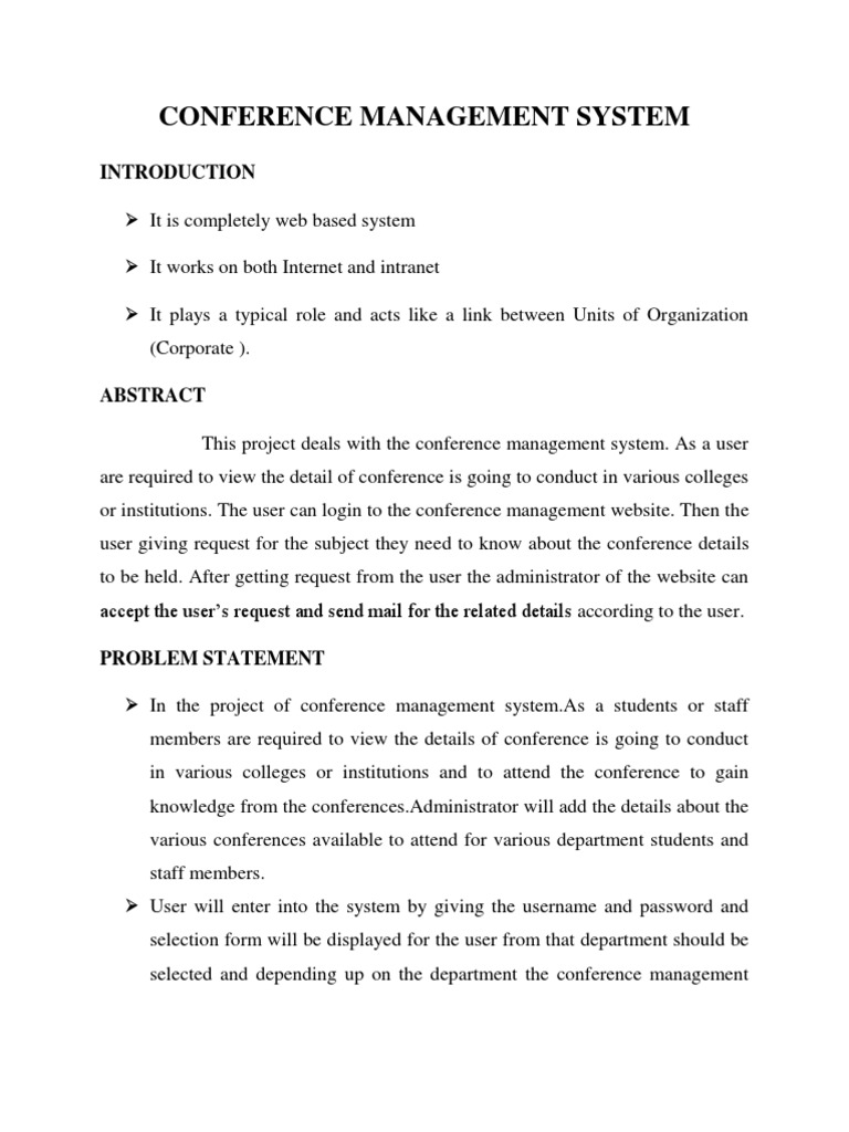 Conference Management System 10 | PDF | User (Computing 