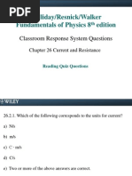 Halliday/Resnick/Walker Fundamentals of Physics 8 Edition: Classroom Response System Questions