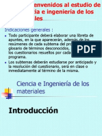 1.-   Ciencia e ingeniería de los materiales