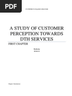 A Study of Customer Perception Towards DTH Services: First Chapter