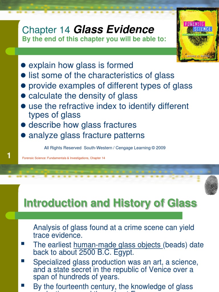 Glass Evidence by The End of This Chapter You Will Be Able To PDF