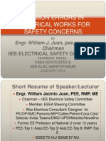 Common Errors in Elec. Works..Power Point