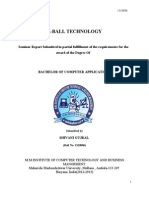 E-Ball Technology: Seminar Report Submitted in Partial Fulfillment of The Requirements For The Award of The Degree of