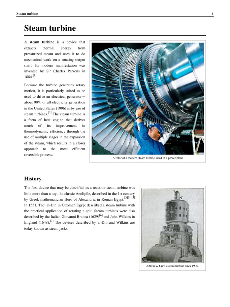Steam Turbine | PDF | Steam Engine | Turbine