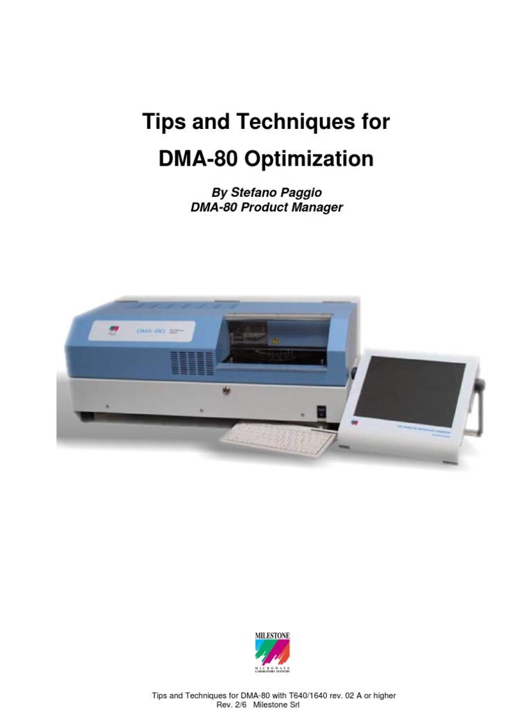 DMA-80 Tips and Techniques - DMA 8204 | PDF | Mercury (Element ...
