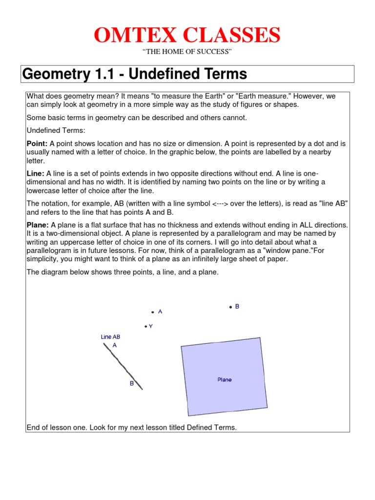Geometry Basics for Students | PDF | Triangle | Area
