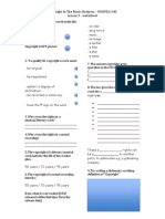 Copyright Worksheet - Lesson 3