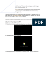 Cara Instal Windows 7