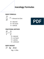 Pharmacology Formulas Guide: Dosage, IV, Weight Calculations