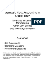 Standard Cost Accounting in Oracle ERP