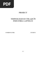 Tehnologii Si Utilaje in Industria Laptelui Proiect Proiectare Sectie