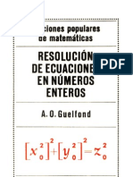 Ed MIR Guelfond Resolucion de Ecuaciones en Numeros Enteros