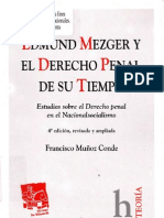 Edmund Mezger y El Derecho Penal de Su Tiempo Francisco Munoz Conde