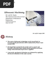 MENG 439: Ultrasonic Machining