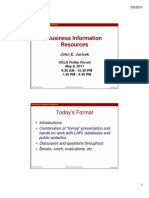 UCLA Friday Forum Business Information Resources Slides 2011