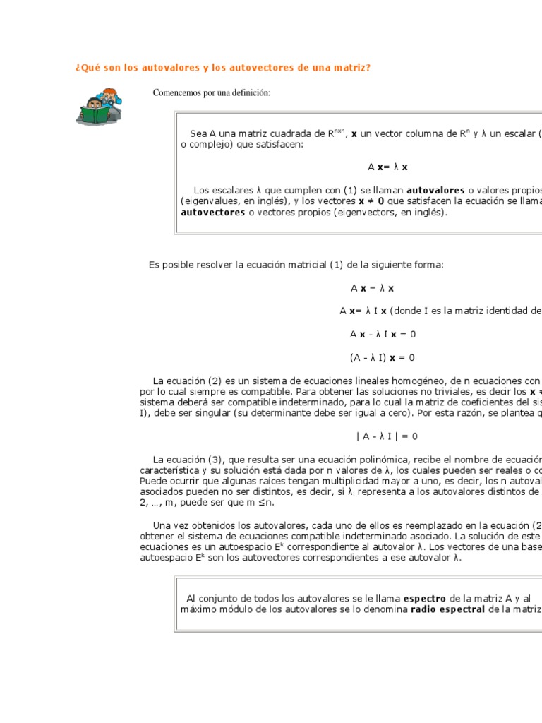Que Son Los Autovalores Y Autovectores