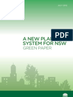 A New Planning System for NSW - Green Paper 2012