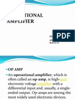 Operational Amplifier: Presented by Arvind Chauhan Roll No 17