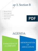 Formation of A Company and Memorandum of Association