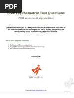  Psychometric Test Questions Answers