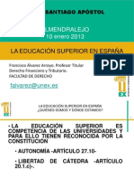 EDUCACION SUPERIOR EN ESPAÑA