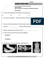 Ecology Study Guide