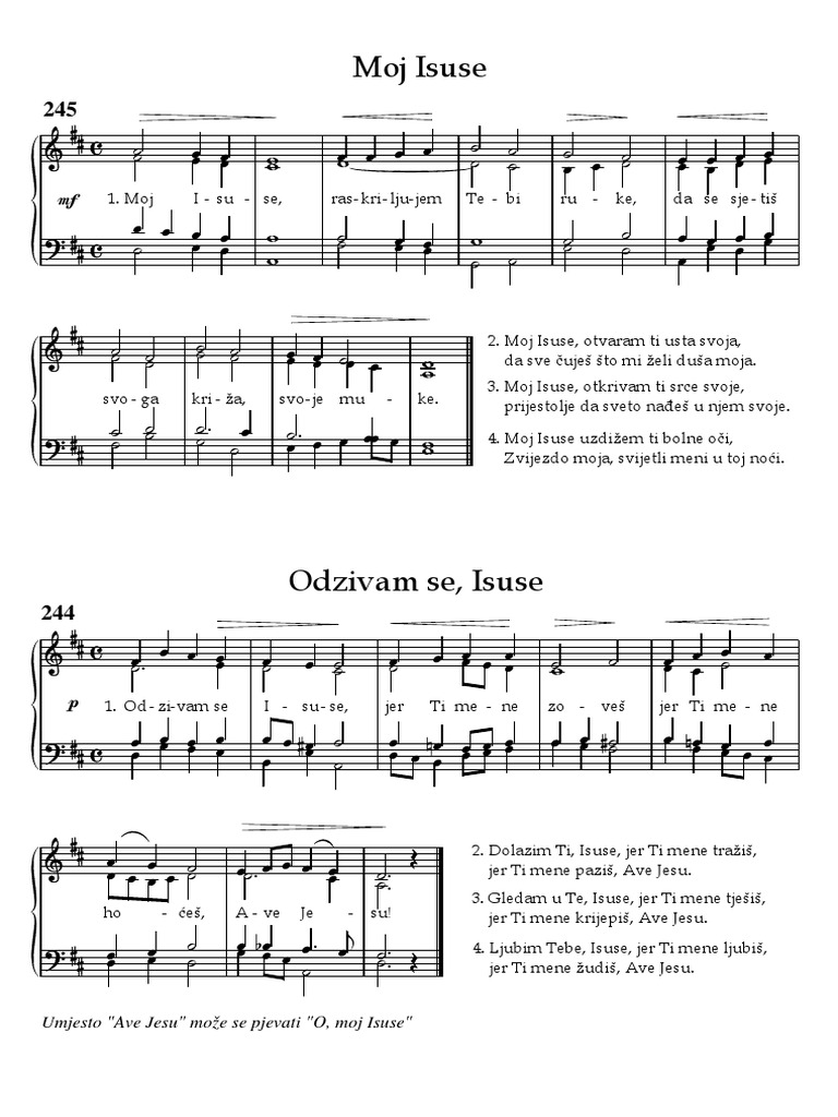 Moj Isuse, Odzivam Se Isuse | PDF