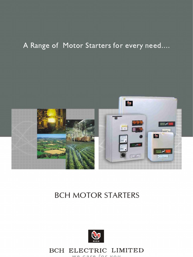 BCH Range of Motor Starters Eng 57216 PDF Relay Electrical