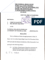 Kalasuwe & Ors v. National Inland Waterways Authority & Ors. (FHC/L/CS/628/2004) - Ruling Granting Interlocutory Injunction