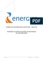 Padrões materiais distribuição elétrica