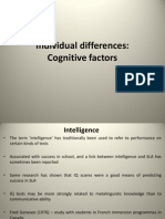 Individual Differences Cognitive Factors 1