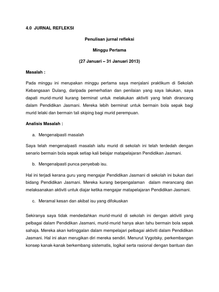 Contoh Laporan Bacaan Jurnal
