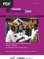 The Use of Evidence in Humanitarian Decision Making