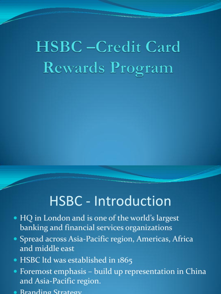 HSBC Credit Card Rewards Program Loyalty Program Credit Card