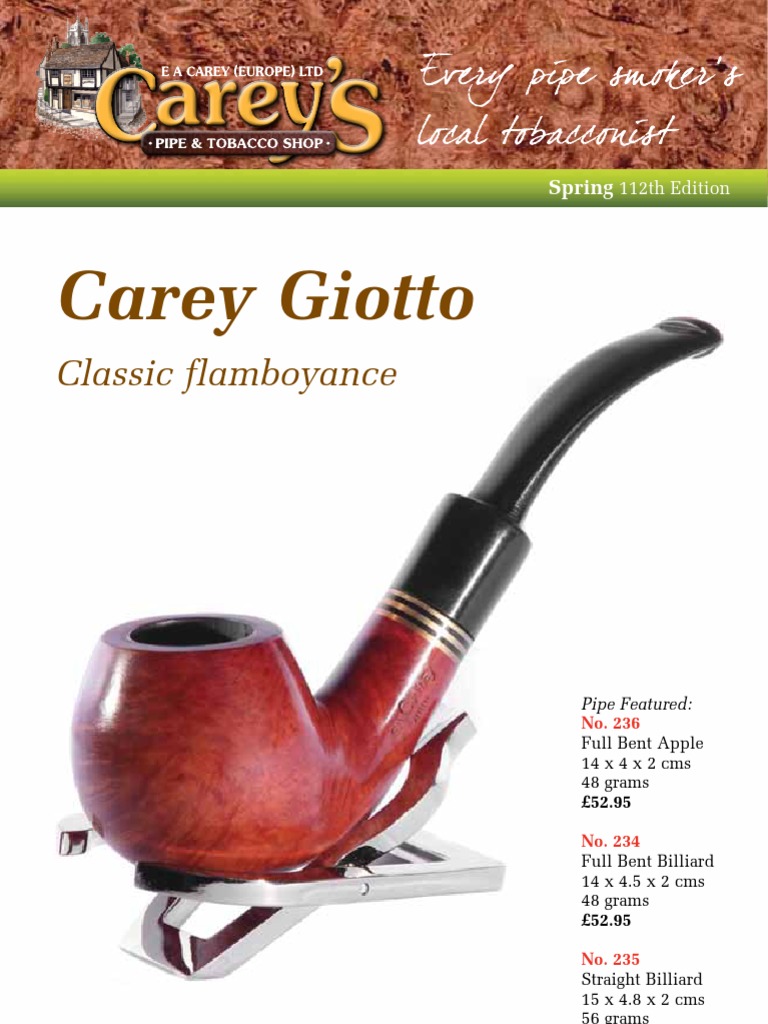 Carey's Pipe & Tobacco Shop Catalogue 112 Spring 2013 | PDF | Cigar