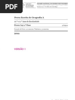 EXAME GEOG A (719 - 1ª FASE) - v 1 (2011)