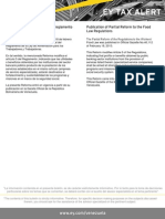 Tax Alert - Publicada Reforma Parcial del Reglamento de la Ley de Alimentación