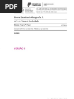 EXAME GEOG A (719 - 2ª FASE) - v 1 (2012)